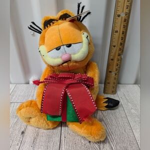 Ty Orange and Black Cat Plush with Red Gift